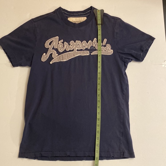 Aeropostale Men’s Short Sleeve Graphic T-Shirt S Blue/Gray/White Good Condition - Picture 7 of 8